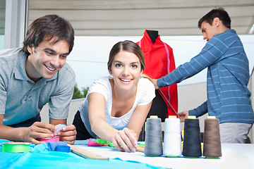 Image showing Fashion Designers Working Together