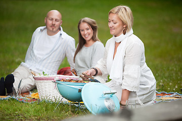 Image showing Friends BBQ in the Park