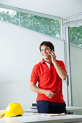 Image showing Male Architect On Phone Call