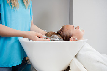 Image showing Washing Before Haircut