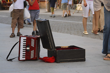 Image showing Street singer abstract