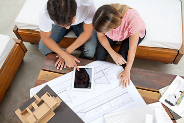 Image showing Couple With House Plans