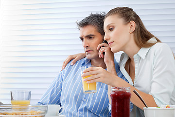 Image showing Couple Having Breakfast Together