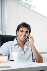 Image showing Male Architect On Phone Call