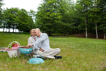 Image showing Couple At An Outdoor Picnic