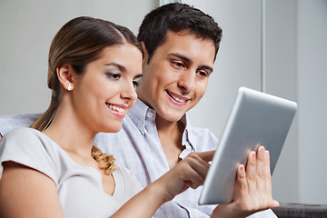 Image showing Young Couple With Tablet PC