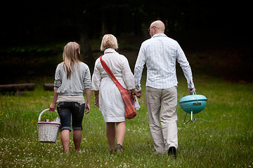 Image showing Friends in Park with Barbecue