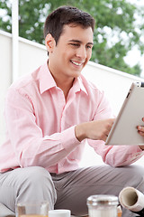 Image showing Young Architect Using Digital Tablet