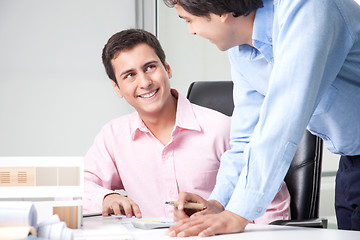 Image showing Two Male Architects at Workplace