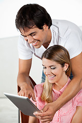 Image showing Couple Using Tablet PC