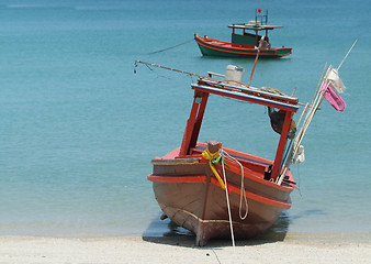 Image showing Two small fishing boats