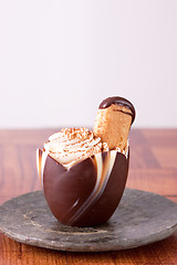 Image showing Tiramisu in a chocolate cup