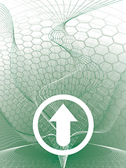 Image showing delta arrow green
