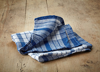 Image showing blue cotton napkin