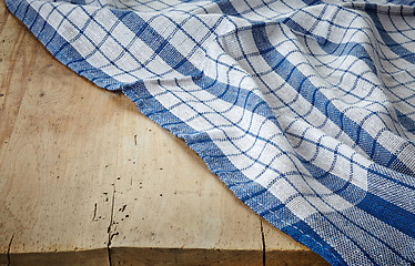 Image showing blue cotton napkin