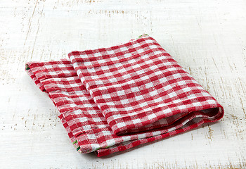 Image showing red cotton napkin