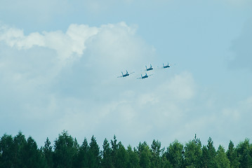 Image showing su 27 flanker fighter aircraft  group