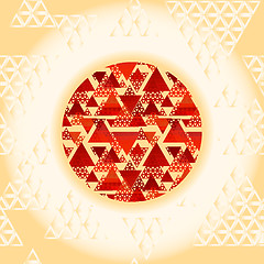 Image showing Abstract circle with  triangles