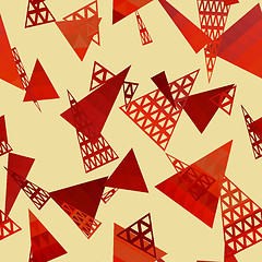 Image showing Retro pattern of geometric shapes