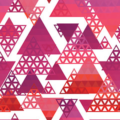 Image showing Retro pattern of geometric shapes