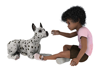 Image showing Child and Dog