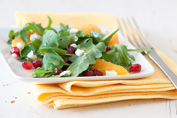 Image showing Spinach, Pomegranate and Orange Salad