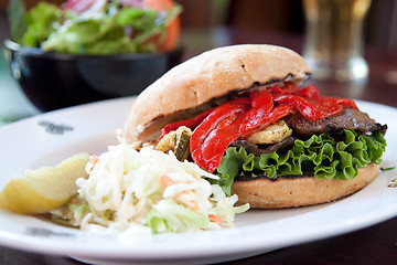 Image showing Portobello Mushroom Burger