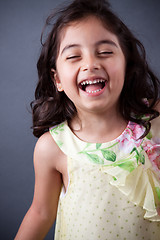 Image showing East Indian girl laughing