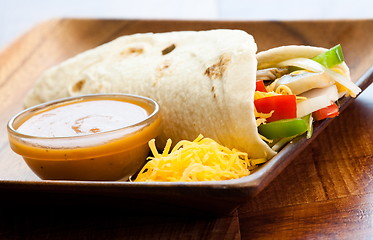 Image showing Vegetable Burrito