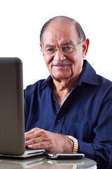 Image showing East Indian Man on Computer