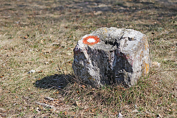 Image showing Hiking Guides on stone