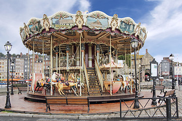 Image showing Carousel in Honfleur