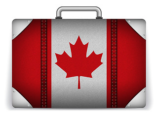 Image showing Canada Travel Luggage with Flag for Vacation