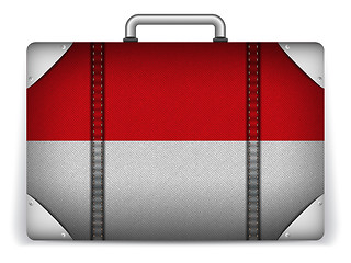 Image showing Monaco Travel Luggage with Flag for Vacation