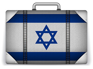 Image showing Israel Travel Luggage with Flag for Vacation