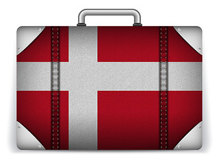 Image showing Denmark Travel Luggage with Flag for Vacation