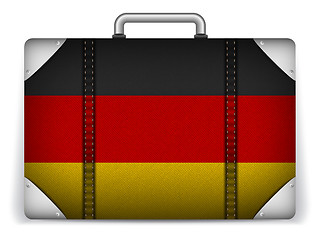 Image showing Germany Travel Luggage with Flag for Vacation