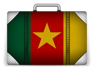 Image showing Cameroon Travel Luggage with Flag for Vacation