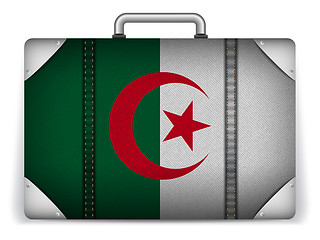 Image showing Algeria Travel Luggage with Flag for Vacation