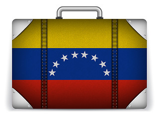 Image showing Venezuela Travel Luggage with Flag for Vacation