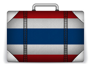 Image showing Thailand Travel Luggage with Flag for Vacation