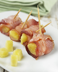 Image showing Bacon And Pineapple Appetizer