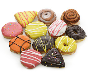 Image showing Collection Of  Colorful Donuts