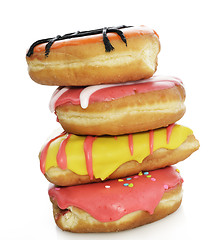 Image showing Collection Of  Colorful Donuts