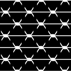 Image showing Seamless wallpaper barbed wire. Vector illustration.