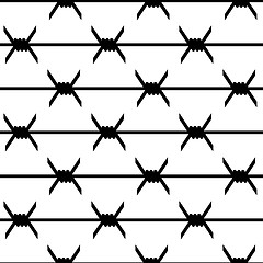 Image showing Seamless wallpaper barbed wire. Vector illustration.