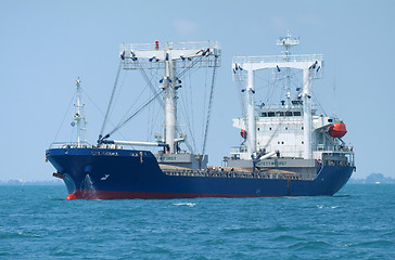 Image showing Bulk ship at anchor