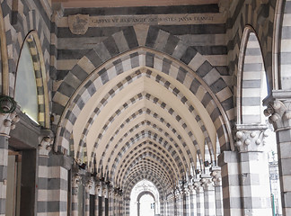 Image showing Via XX Settembre colonnade in Genoa