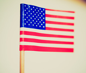 Image showing Retro look American flag