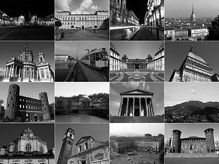 Image showing Retro look Turin landmarks